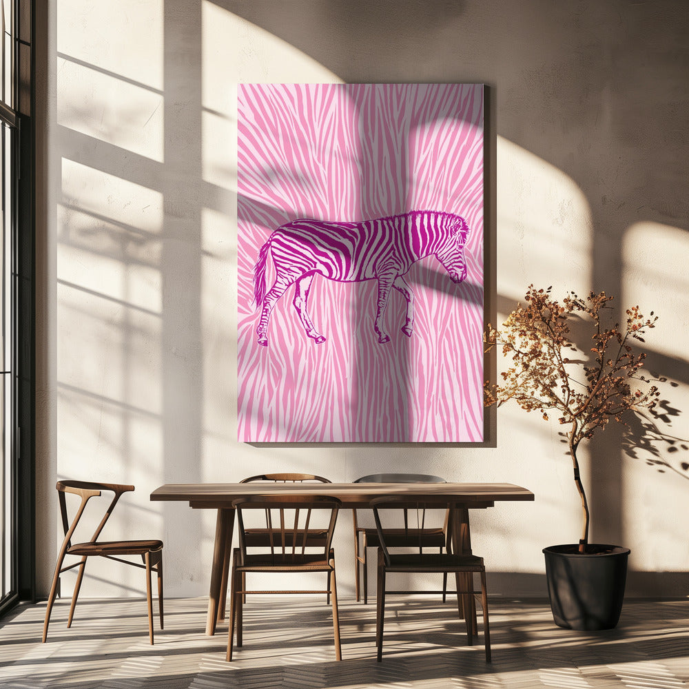 Afrikaanse zebra in opvallende camouflage | Canvas
