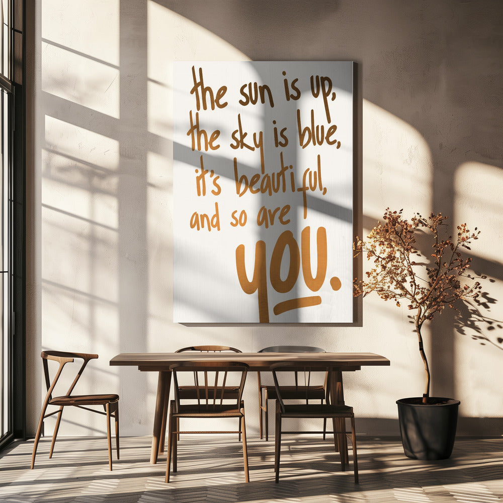 Je bent mooi (vers 1) | Canvas