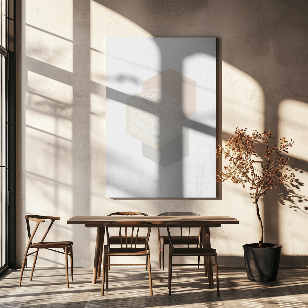 Geometrische gedempte kleuren I | Canvas