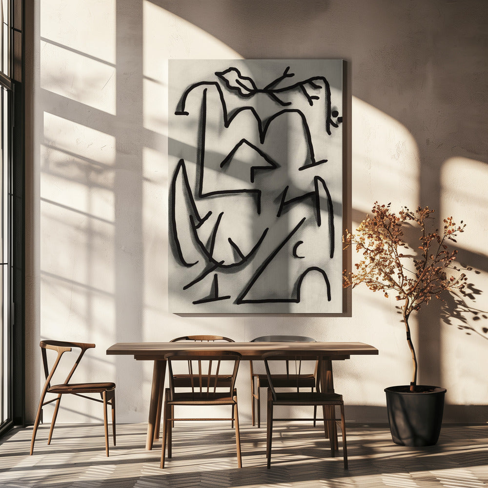 Abstract lijnenspel | Canvas