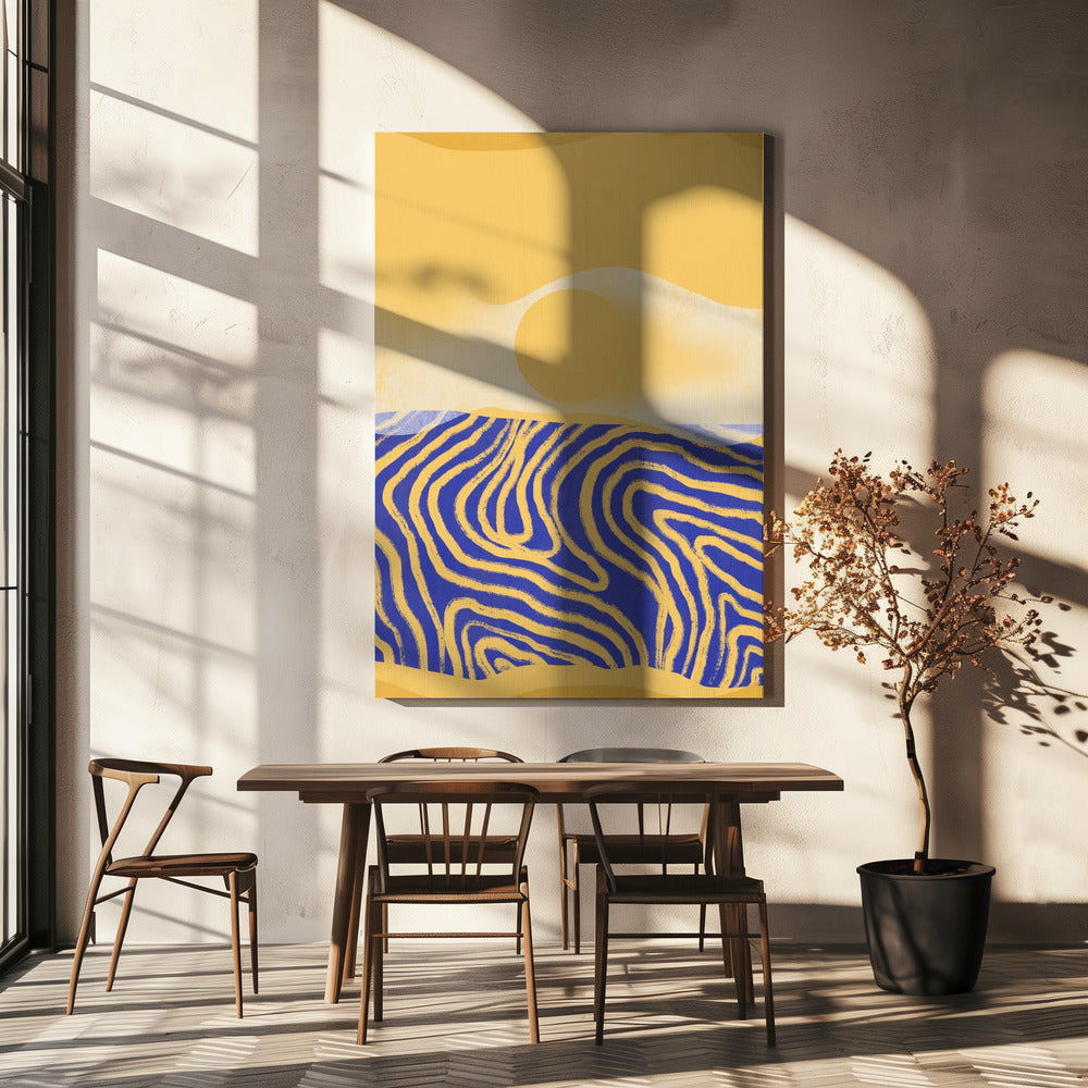 Gouden Golven Harmonie | Canvas