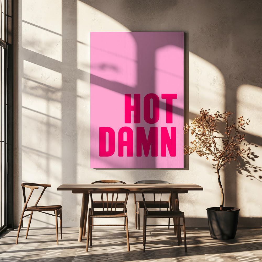Vet roze uitroepteken | Canvas