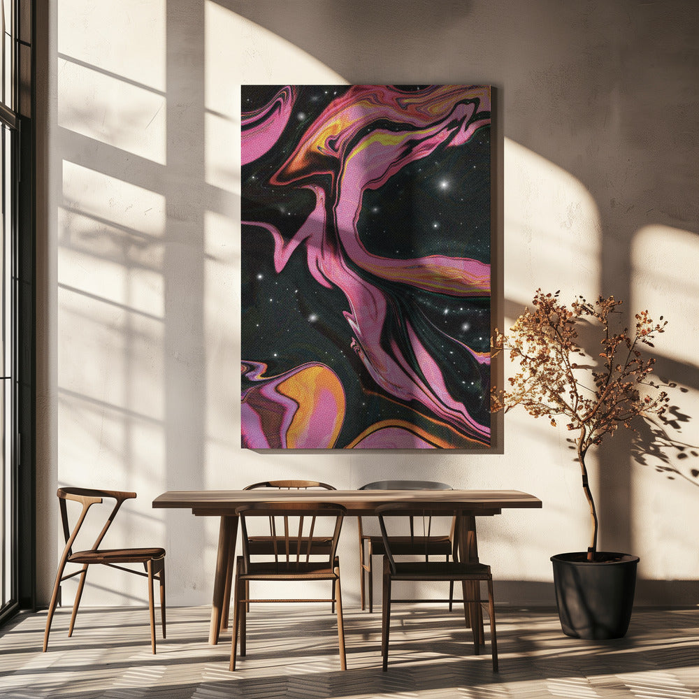 Roze wervelnevel | Canvas