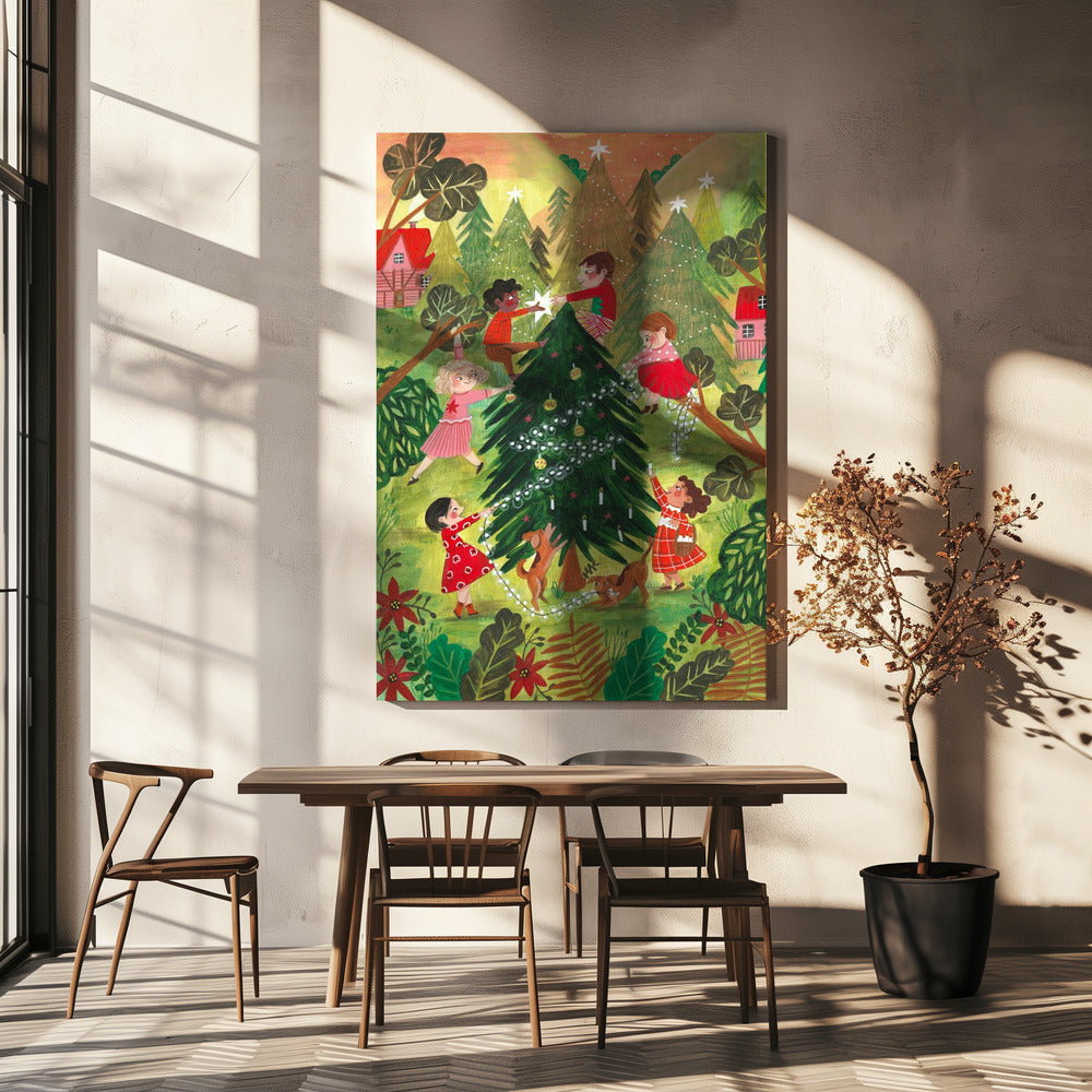 Decorating the Christmas tree | Canvas