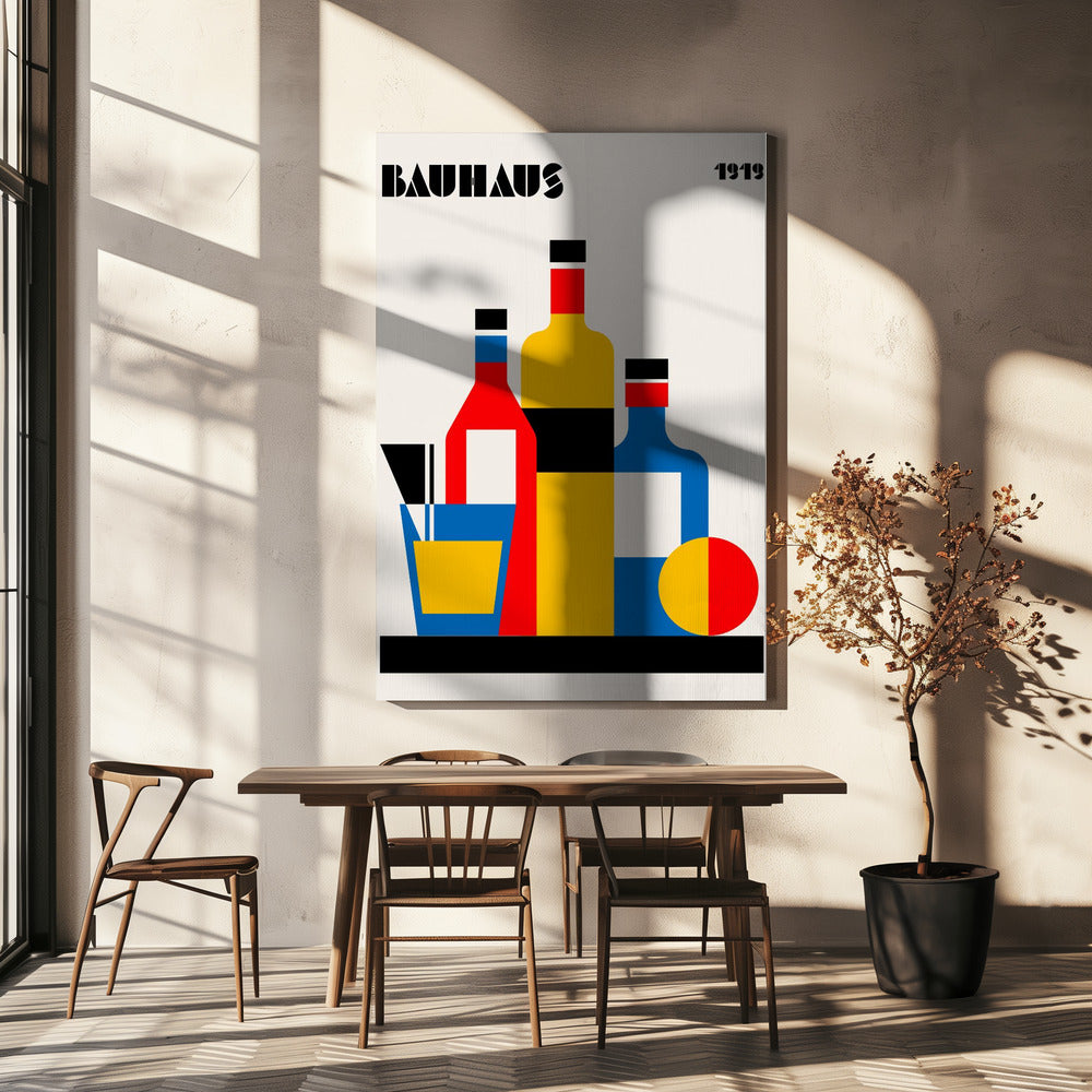 Bauhaus Wijnprint | Canvas
