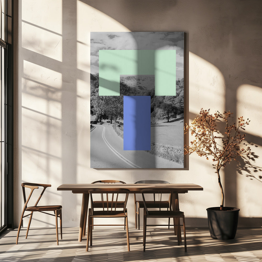 Geometrisch landschap | Canvas