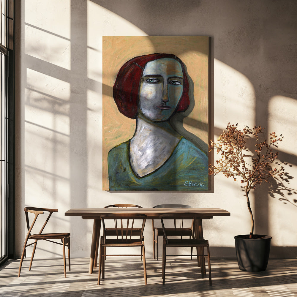 Vrouw met doordringende ogen | Canvas