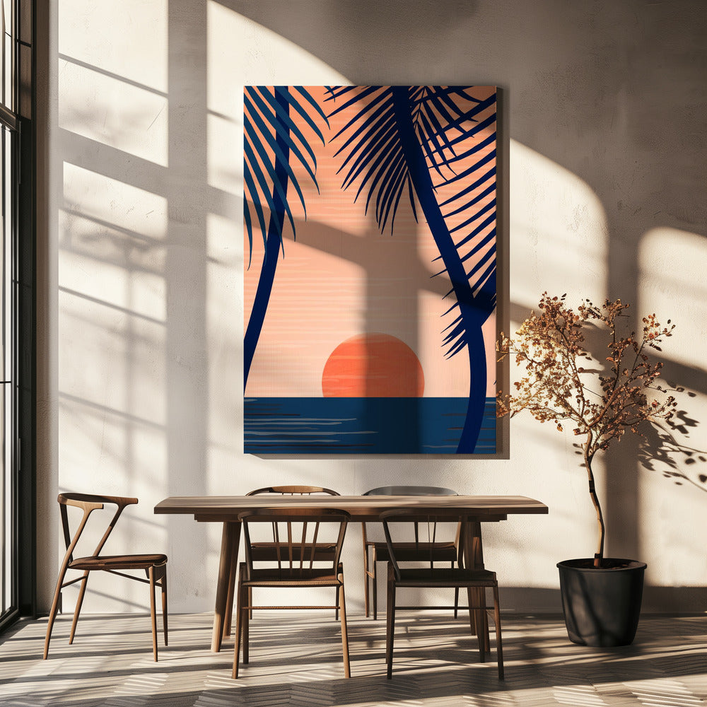 Zonsondergangstrand | Canvas