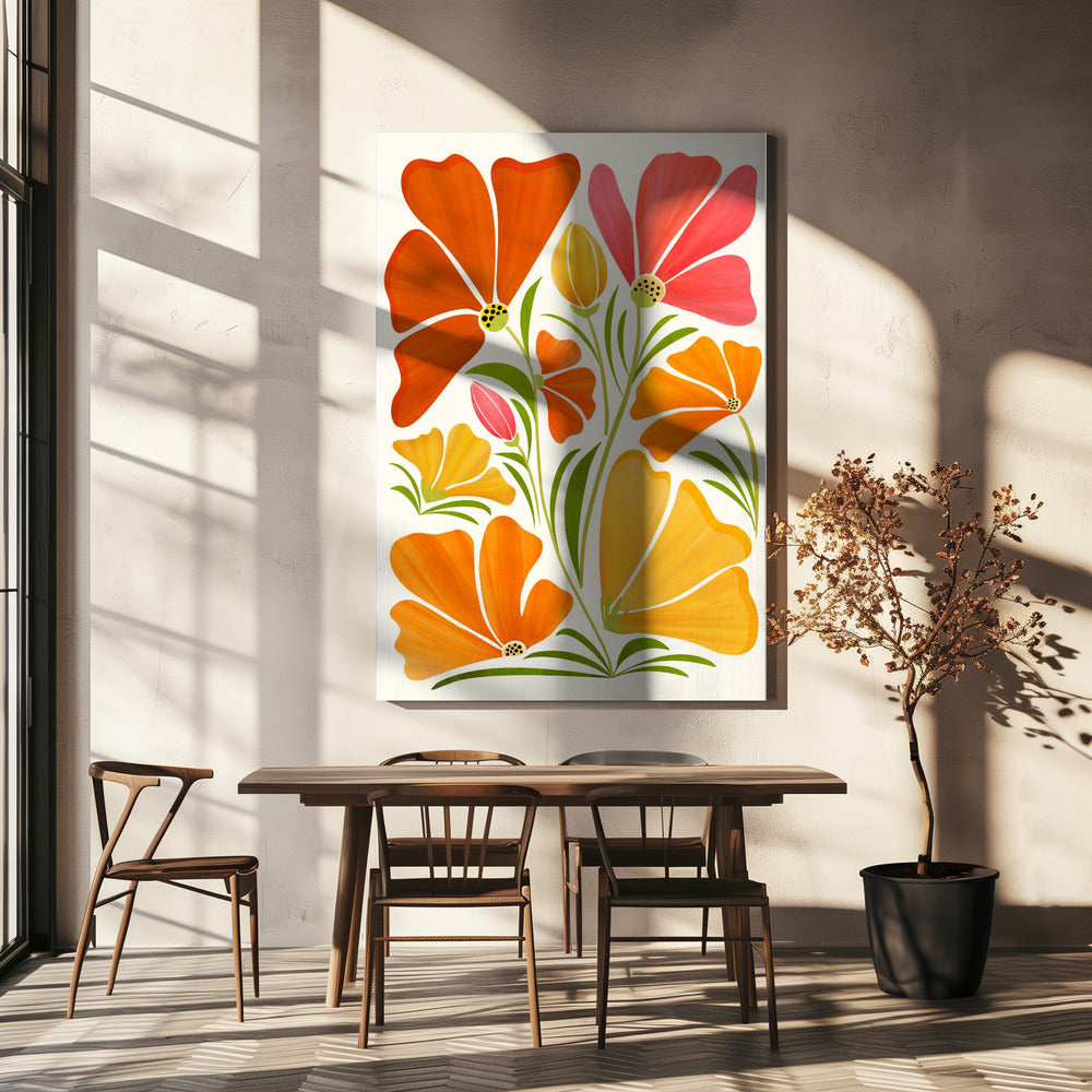 Lentebloemen | Canvas