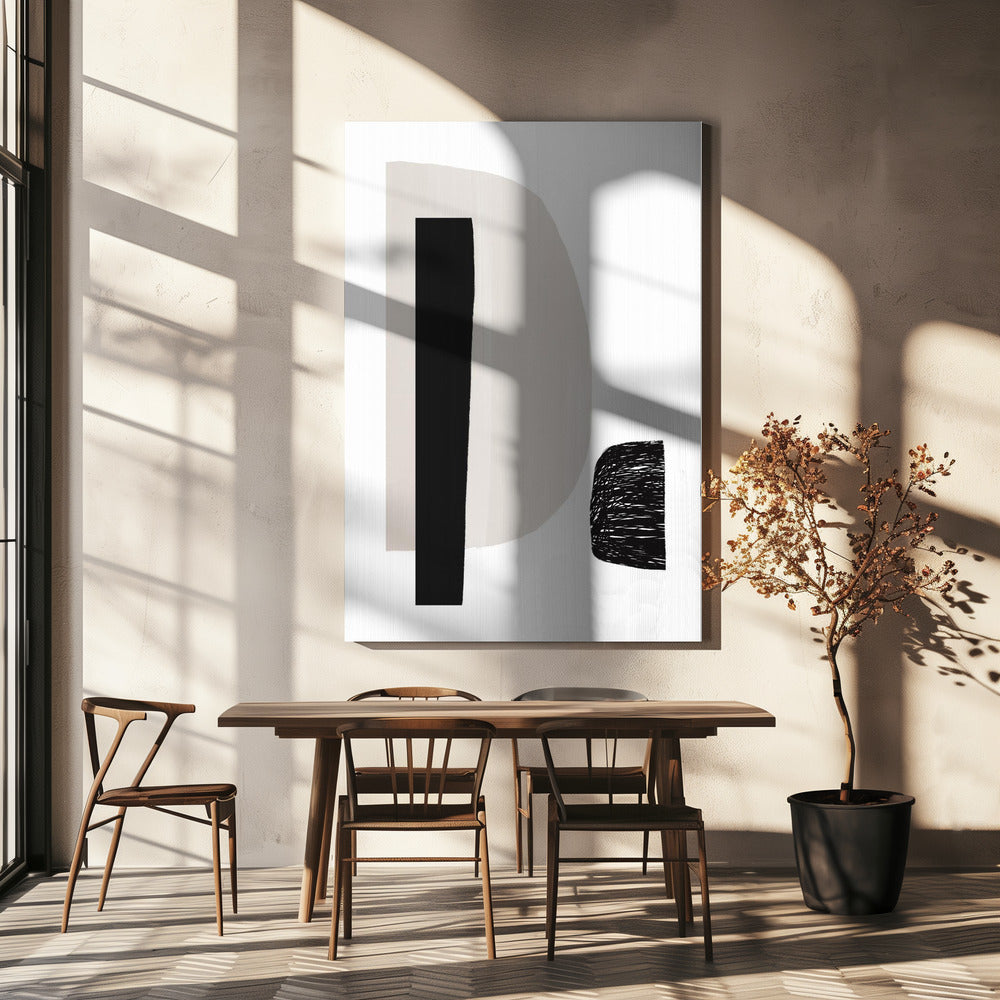 Black And White Geometric Shapes | Canvas
