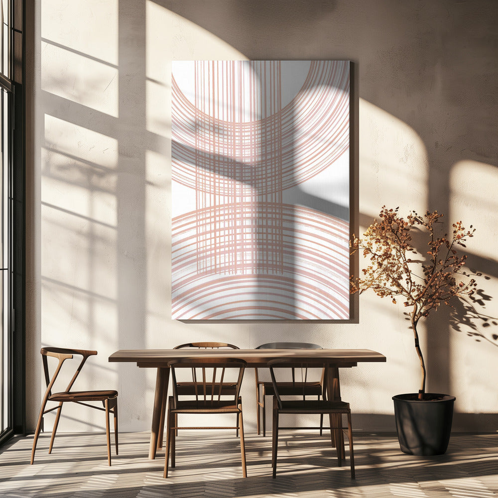 Geometrische patronen met kruisende lijnen | Canvas