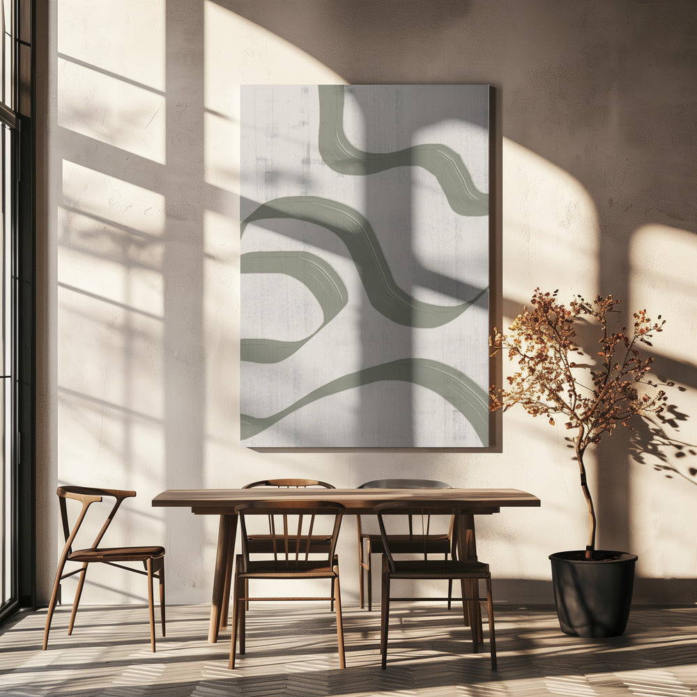 Gebogen stroomlijnen | Canvas