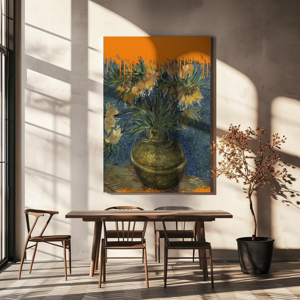 Collage Zonnebloemen en de plons Van Gogh | Canvas