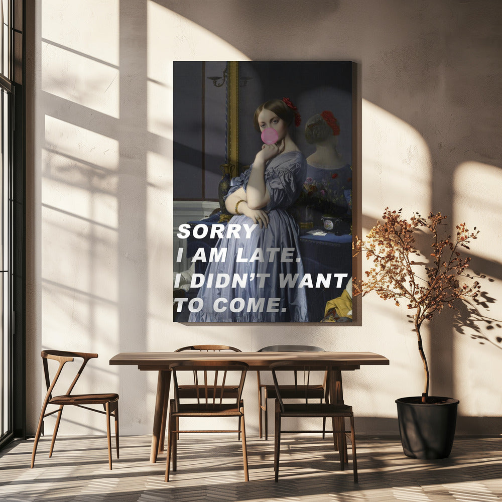 Sorry dat ik te laat ben. Ik wilde niet komen. | Canvas