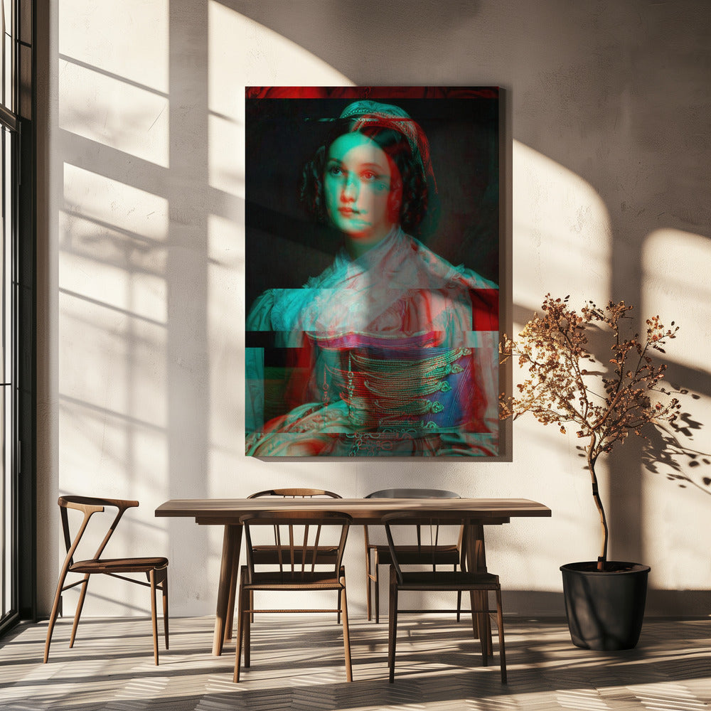 Vervormd portret van vrouw | Canvas