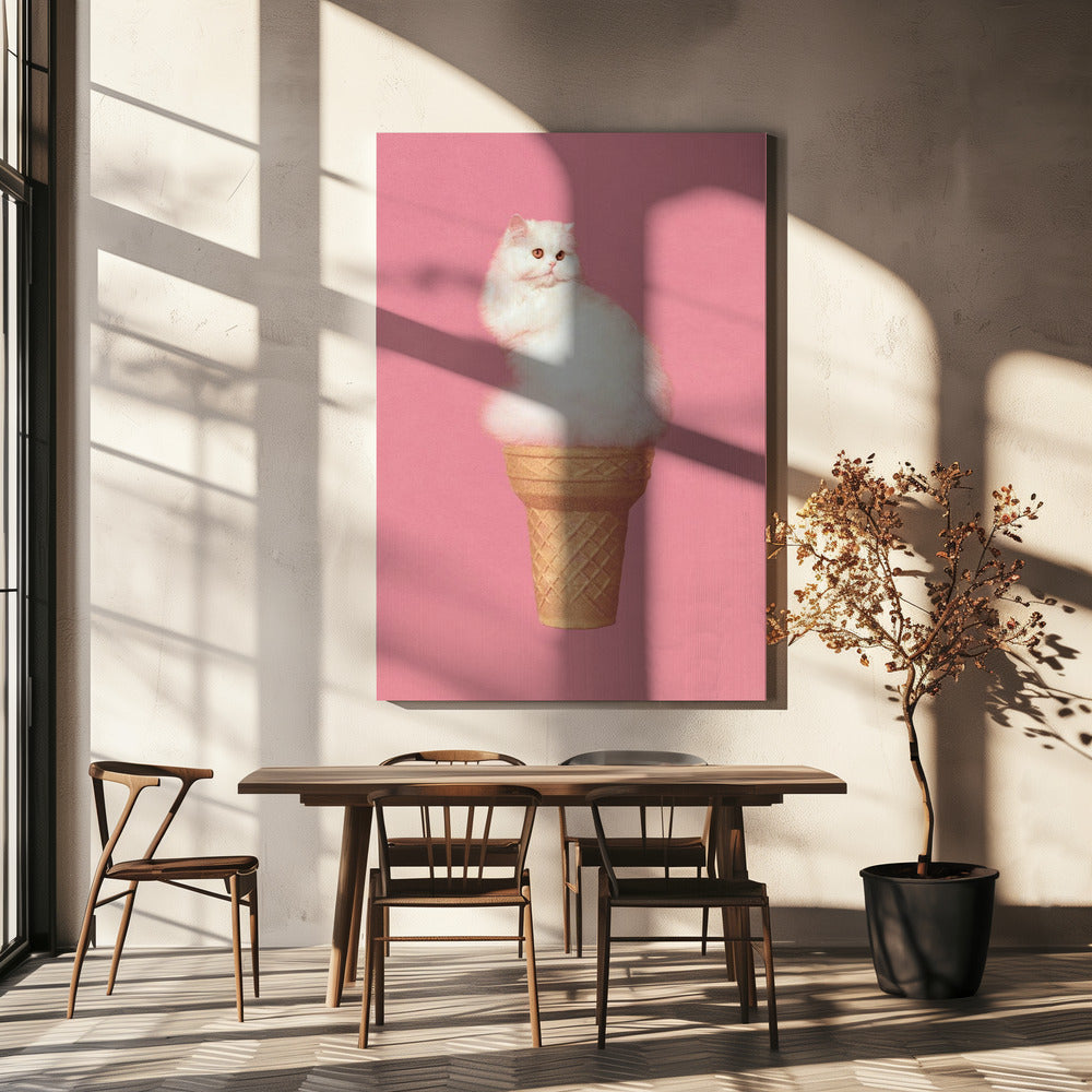 Kattenijsje - Roze | Canvas