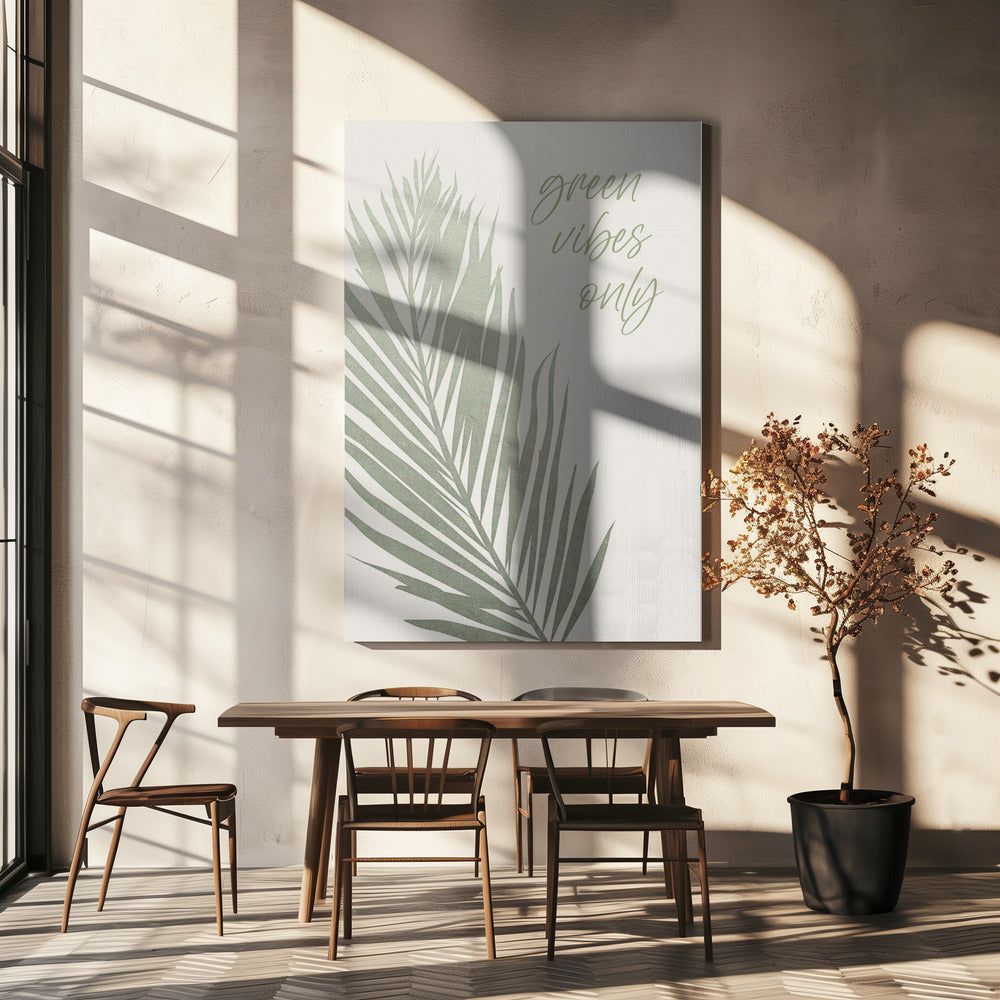 Alleen groene vibes | Canvas