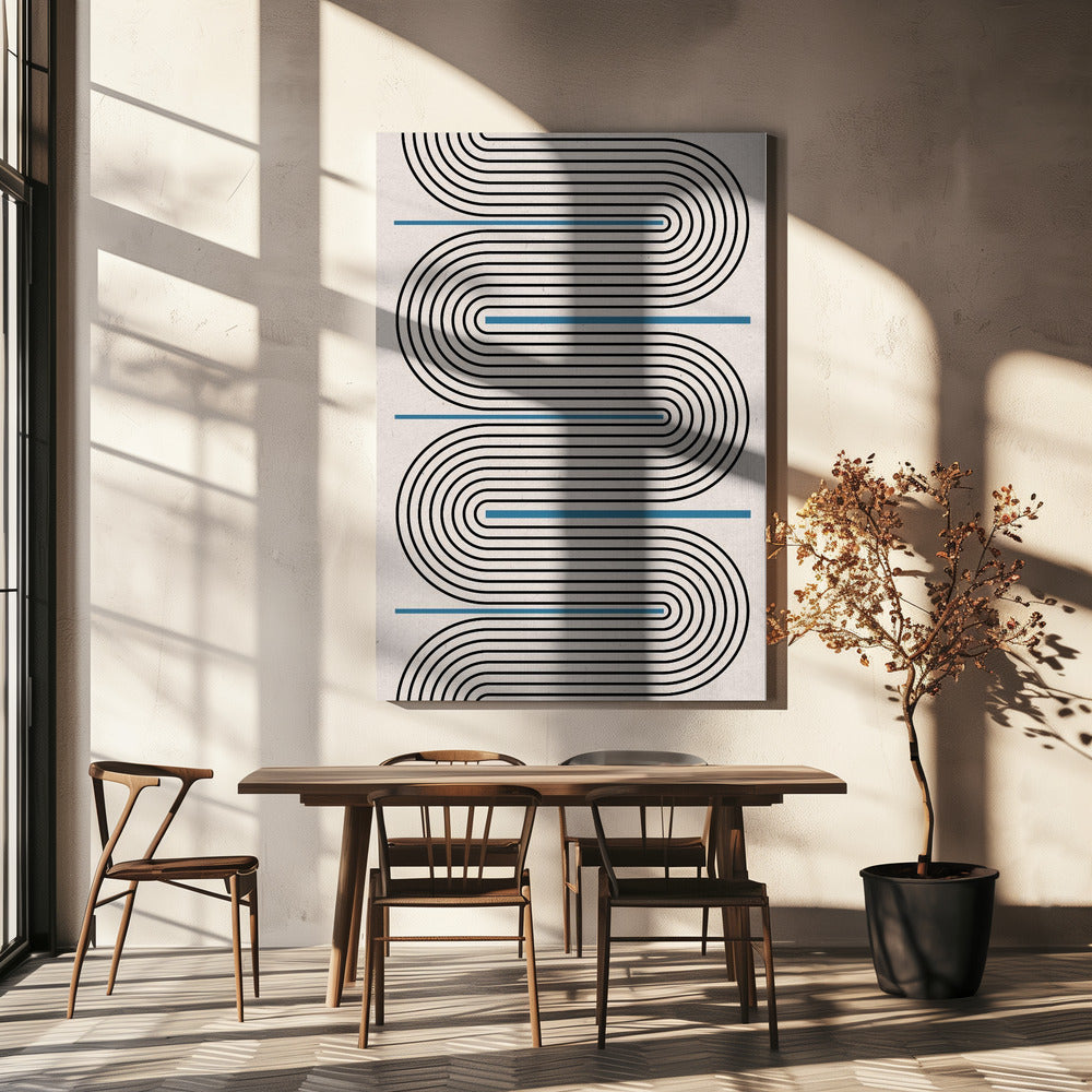 Symfonie van gebogen lijnen | Canvas