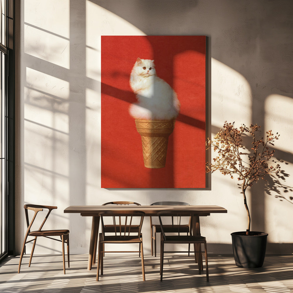 Kattenijs Rood | Canvas