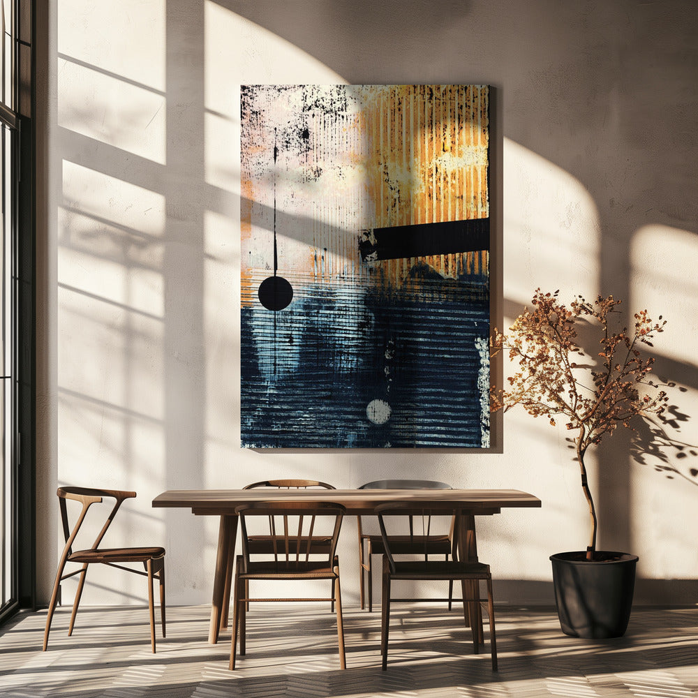 Abstract kunstwerk met geometrische compositie | Canvas