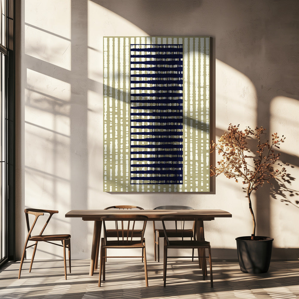 Geometrisch patroon met verticale strepen | Canvas