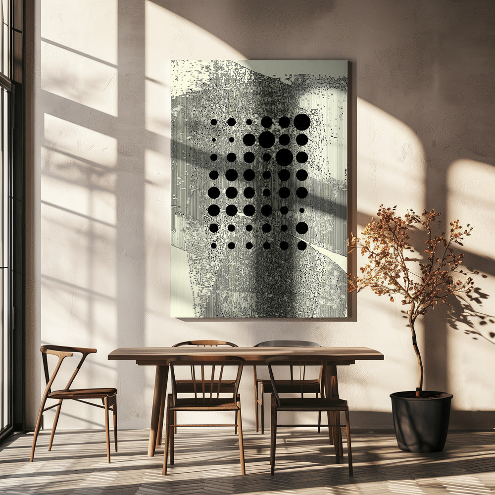 Zwarte geometrische cirkels | Canvas