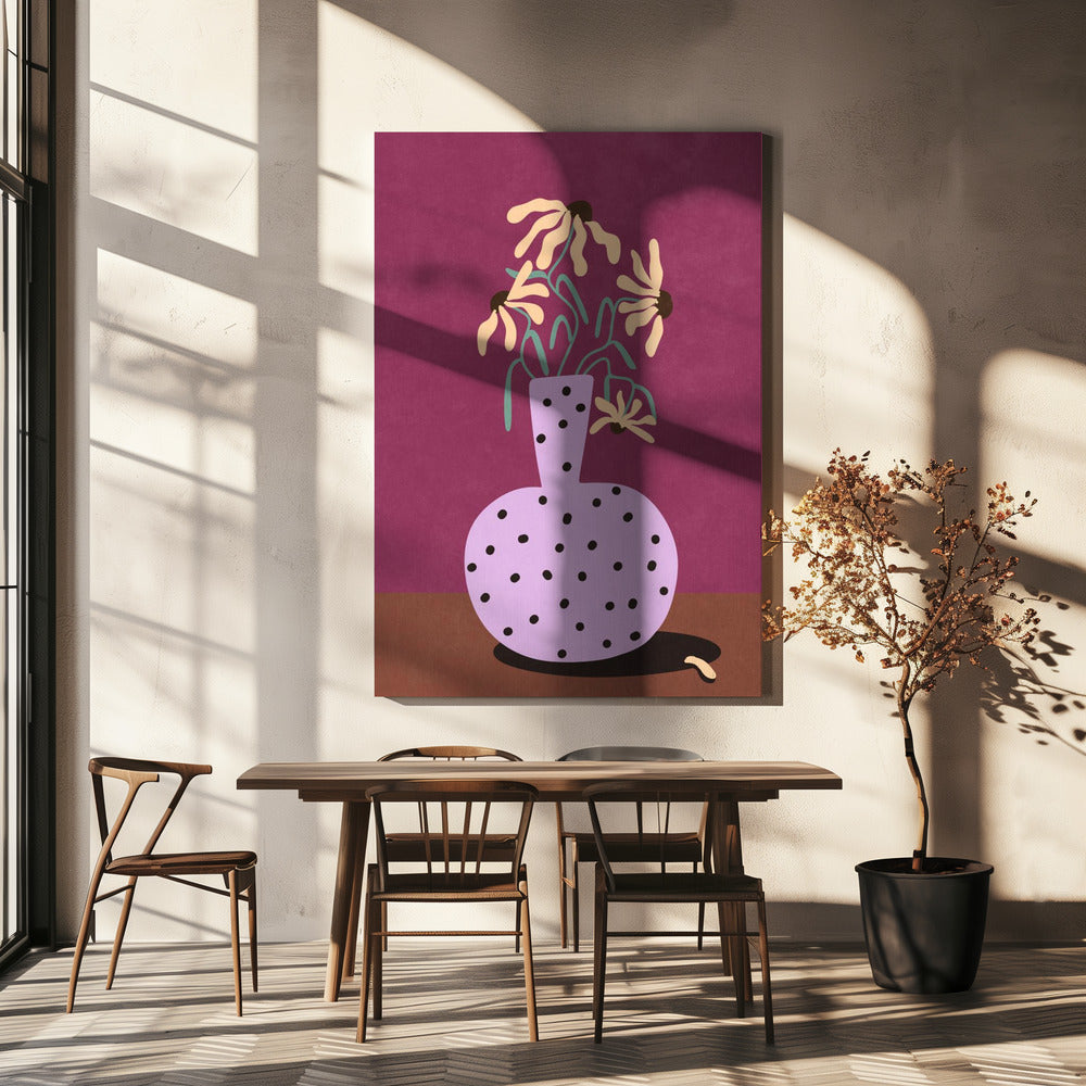 Bloemen in vaas | Canvas