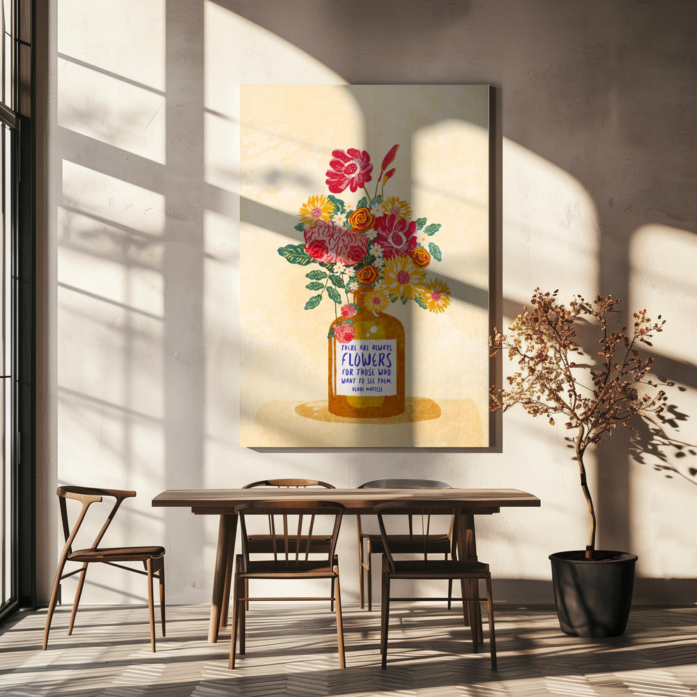 Altijd bloemen | Canvas