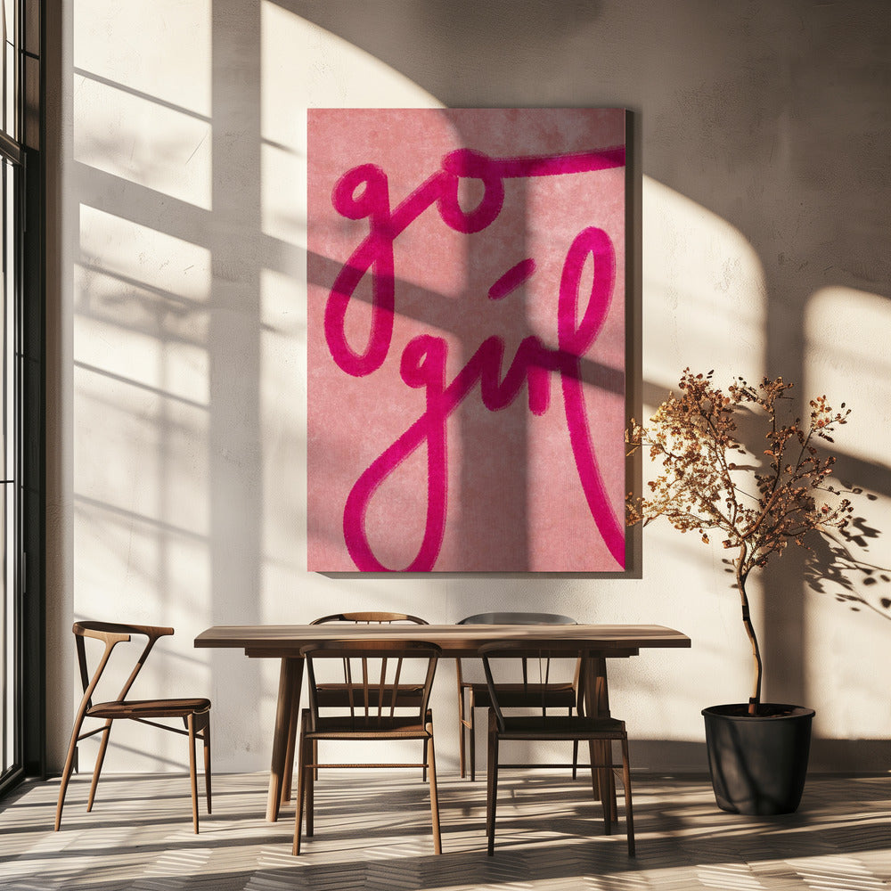 Ga ervoor meisje | Canvas