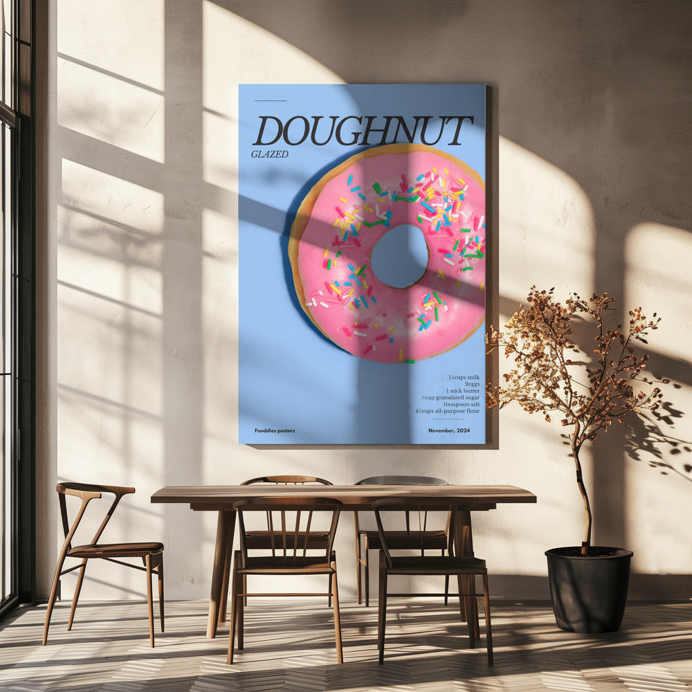 Roze Glazuur Donut | Canvas