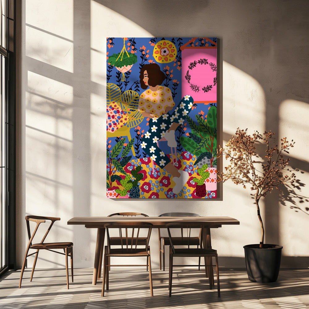 Floral Retreat Girl | Canvas