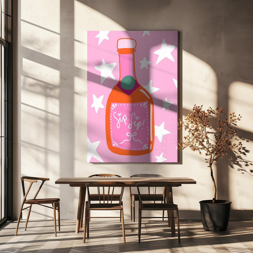 Sterren en slokjes | Canvas