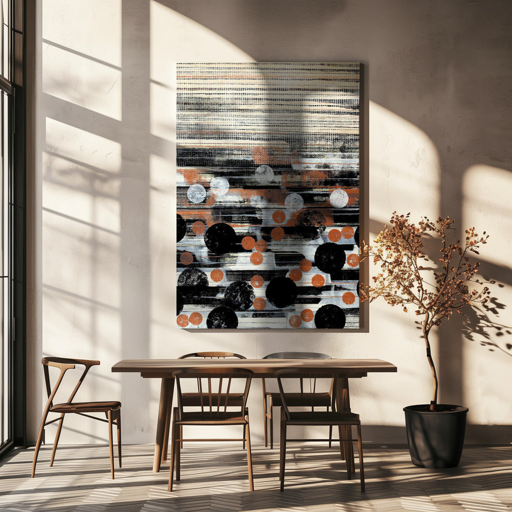 Ritmisch Dotscape | Canvas