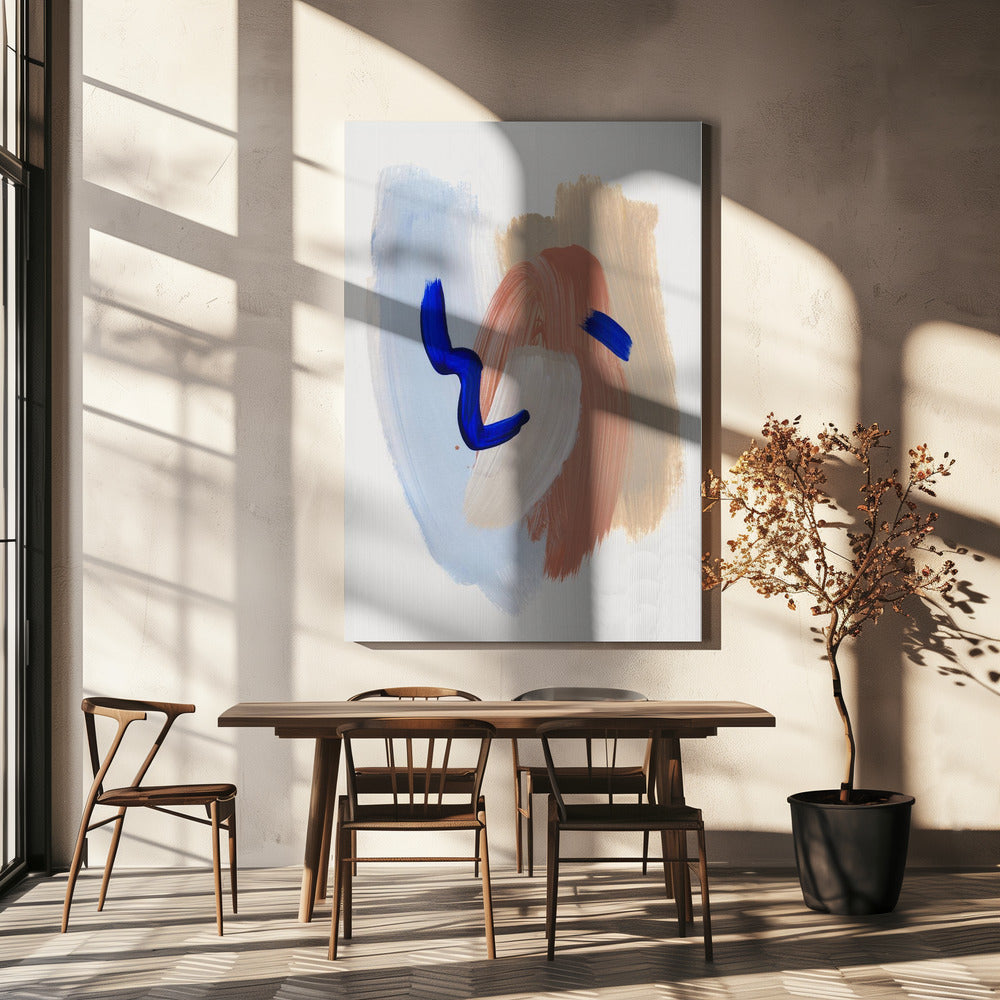 Abstracte penseelstreken 141 | Canvas
