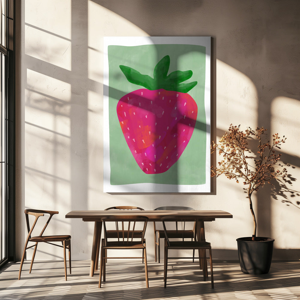 Levendige aardbei | Canvas