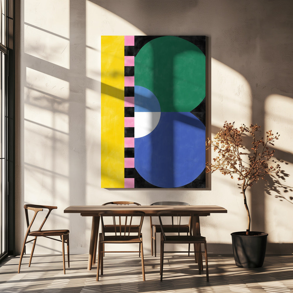 Kleurrijke geometrieblokken en vormen | Canvas
