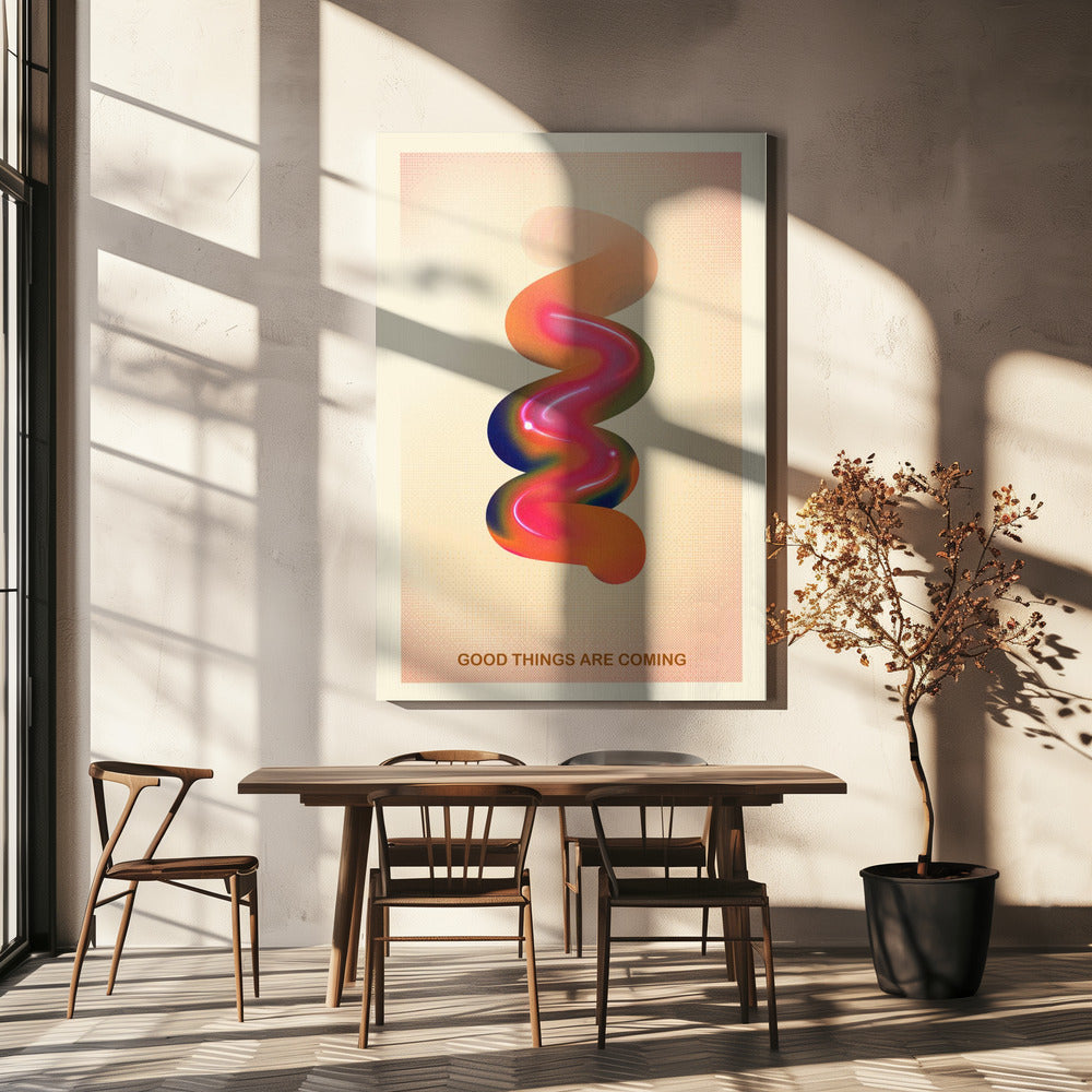 RETRO GRAPHIC NR. 17 / GOEDE DINGEN KOMEN AAN | Canvas