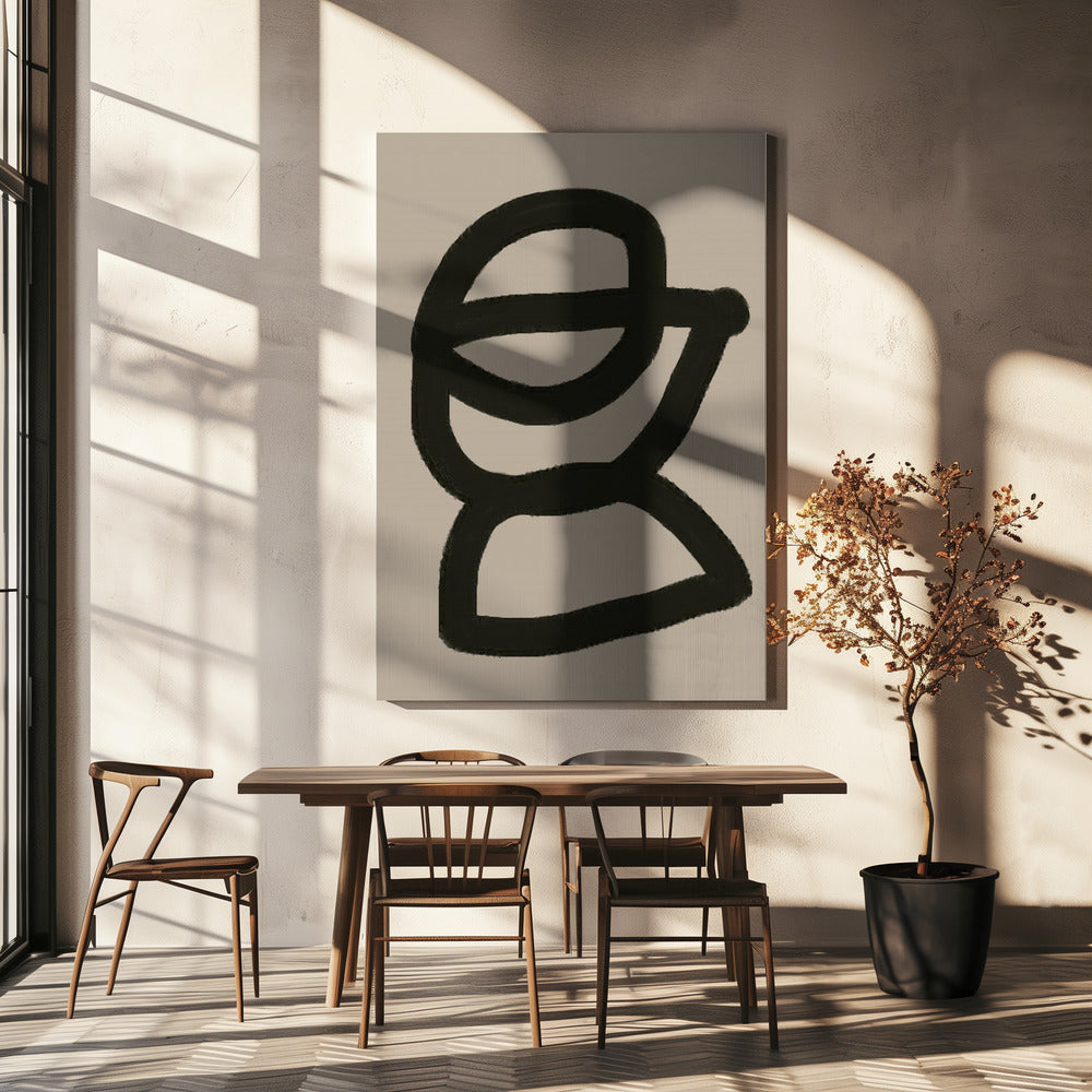 Gedurfde abstracte vorm | Canvas