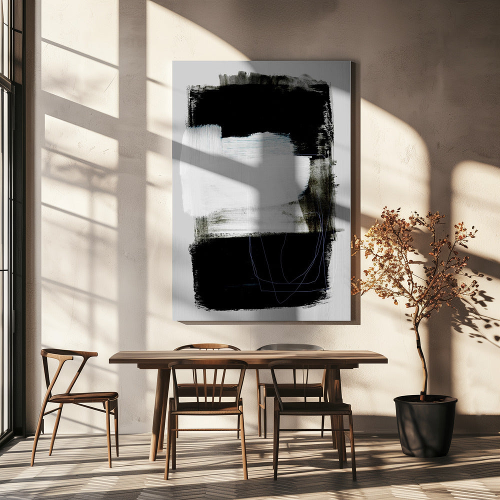 Abstracte penseelstreken 130 | Canvas