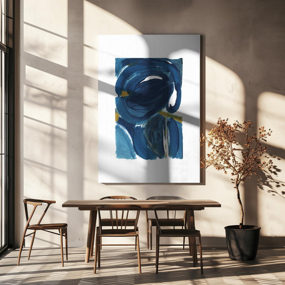 Navy Gold Abstract 2 | Canvas