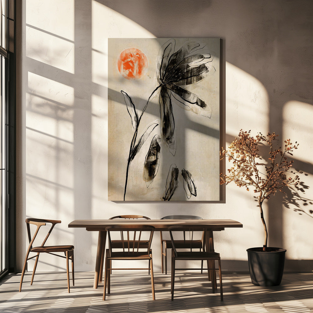 Schaduwrijke Bloei | Canvas
