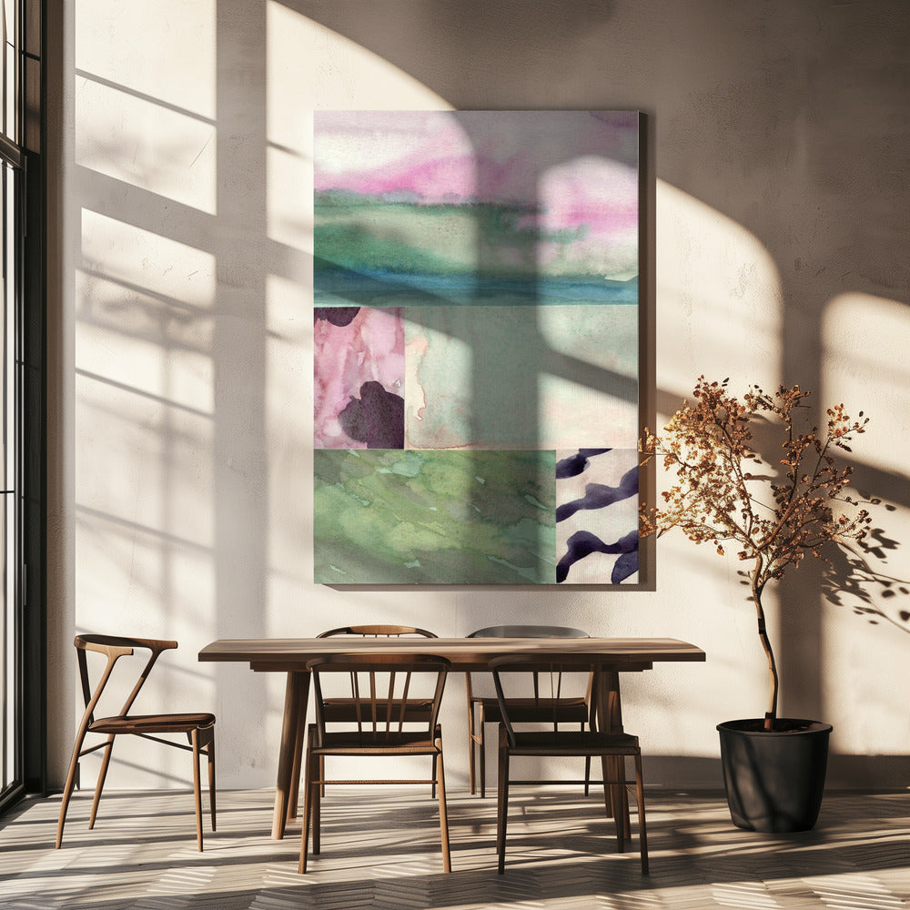 Aquarel abstracte compositie 10 | Canvas