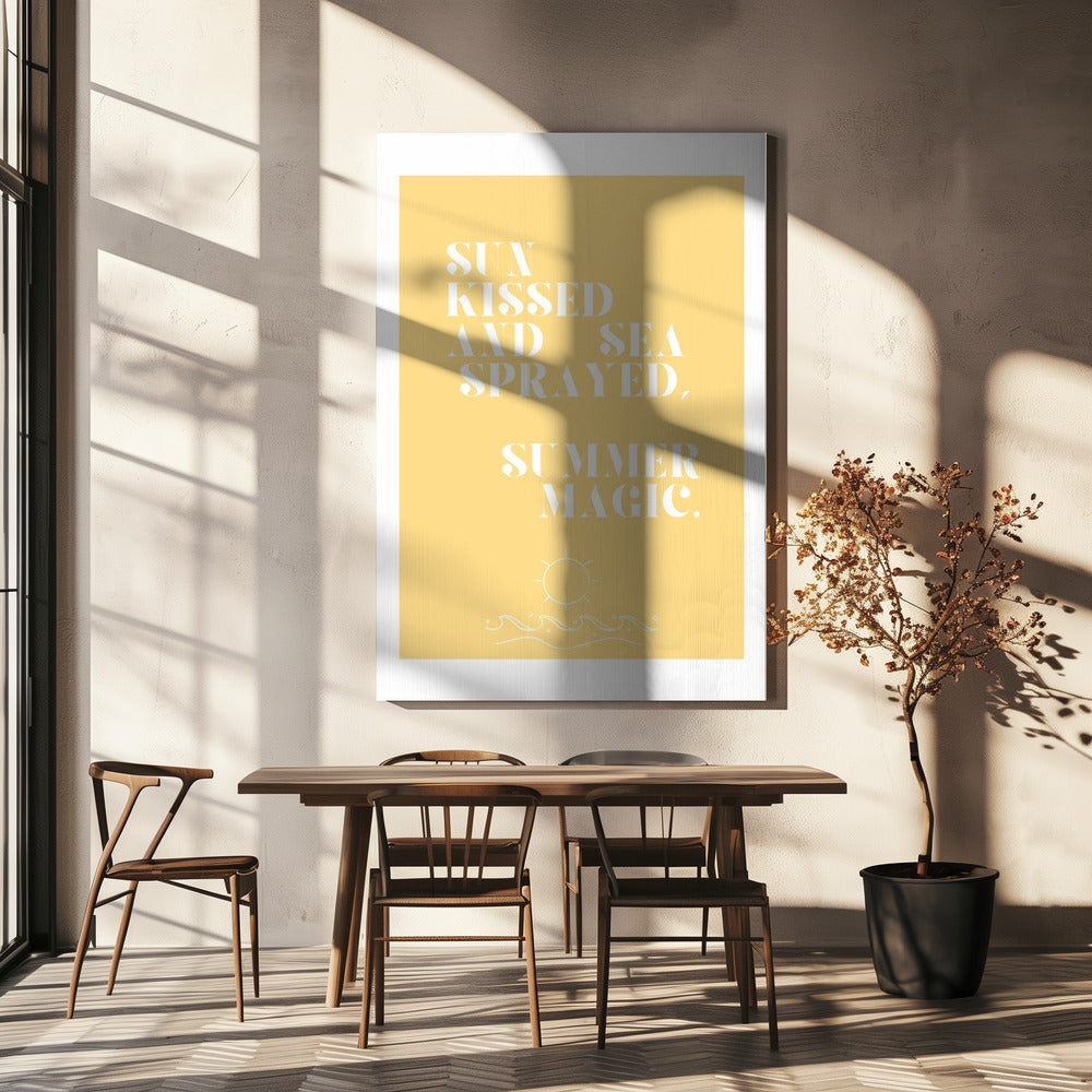 Zomermagie, Citaat + Illustratie | Canvas