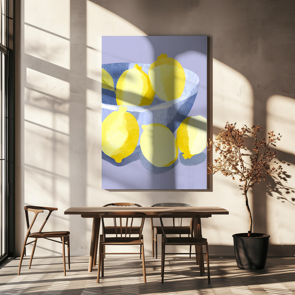 Zitronen in schaal | Canvas