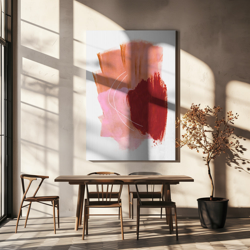 Abstracte penseelstreken 54 | Canvas