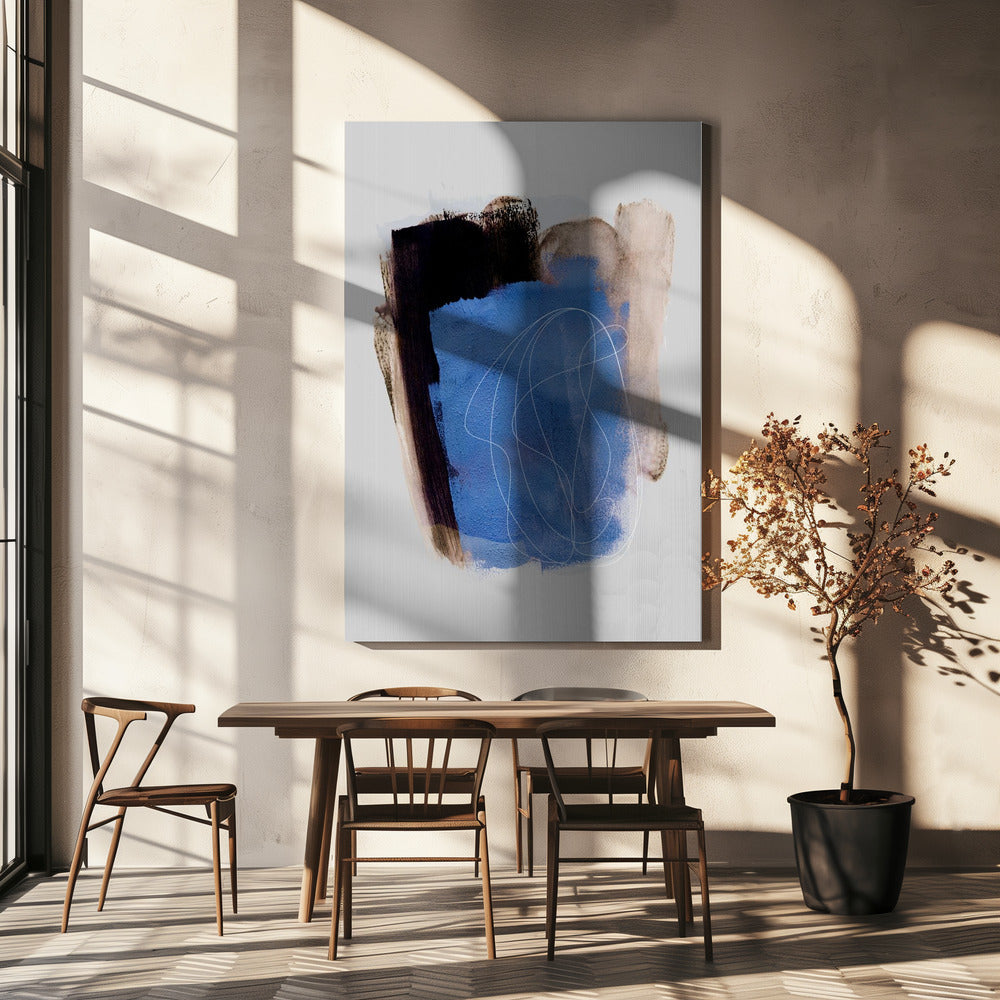 Abstracte penseelstreken 55 | Canvas