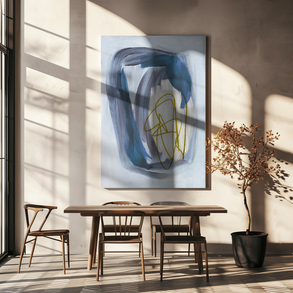 Abstracte penseelstreken 156X | Canvas