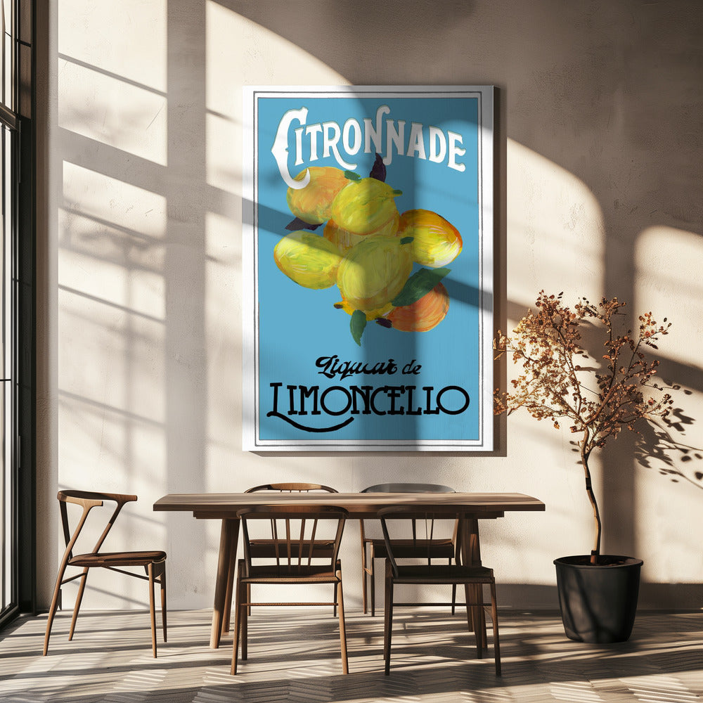 Citronnade Limoncello On Blue and Black | Canvas