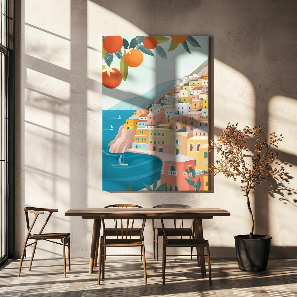 Positano kust Italië | Canvas