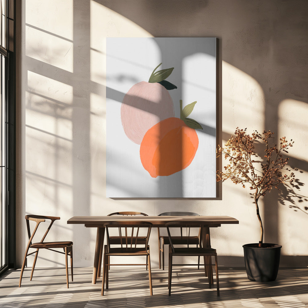 Geschilderde perzik | Canvas